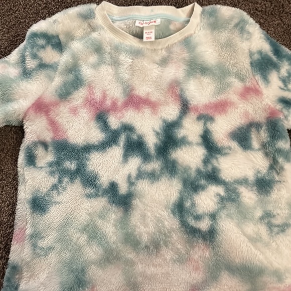Cat and Jack fleece tye dye sweatshirt size 7/8 - Picture 3 of 3